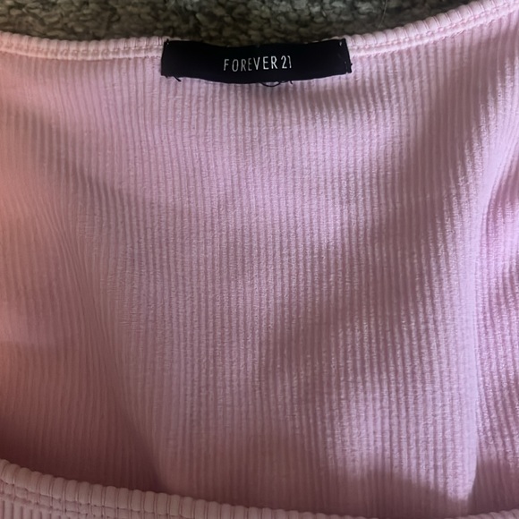 Pink square neck tight top - Picture 2 of 3